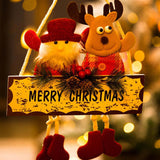 Maxbell Rustic Christmas Sign Front Art Decor Centerpieces Crafts for Xmas Tree Santa and Deer