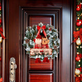 Maxbell Rustic Christmas Sign Front Art Decor Centerpieces Crafts for Xmas Tree Santa and Deer