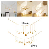 Maxbell Moon Phase Wall Hanging Bohemian Moon Garland for Living Room Apartment Dorm StyleA