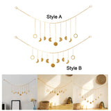 Maxbell Moon Phase Wall Hanging Bohemian Moon Garland for Living Room Apartment Dorm StyleA