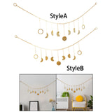 Maxbell Moon Phase Wall Hanging Bohemian Moon Garland for Living Room Apartment Dorm StyleA