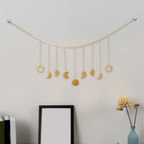 Maxbell Moon Phase Wall Hanging Bohemian Moon Garland for Living Room Apartment Dorm StyleA