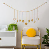 Maxbell Moon Phase Wall Hanging Bohemian Moon Garland for Living Room Apartment Dorm StyleA