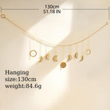 Maxbell Moon Phase Wall Hanging Bohemian Moon Garland for Living Room Apartment Dorm StyleC