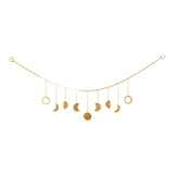 Maxbell Moon Phase Wall Hanging Bohemian Moon Garland for Living Room Apartment Dorm StyleC