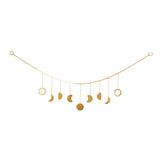 Maxbell Moon Phase Wall Hanging Bohemian Moon Garland for Living Room Apartment Dorm StyleC