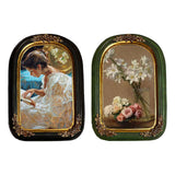 Maxbell Retro Resin Photo Display Frame Tabletop Wall Hanging for Family Portrait Black