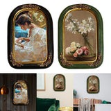 Maxbell Retro Resin Photo Display Frame Tabletop Wall Hanging for Family Portrait Black