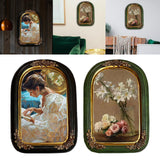 Maxbell Retro Resin Photo Display Frame Tabletop Wall Hanging for Family Portrait Black