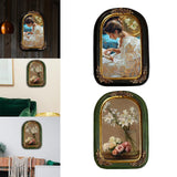 Maxbell Retro Resin Photo Display Frame Tabletop Wall Hanging for Family Portrait Black