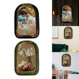 Maxbell Retro Resin Photo Display Frame Tabletop Wall Hanging for Family Portrait Black