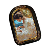 Maxbell Retro Resin Photo Display Frame Tabletop Wall Hanging for Family Portrait Black