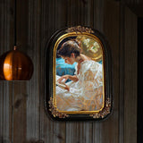 Maxbell Retro Resin Photo Display Frame Tabletop Wall Hanging for Family Portrait Black