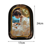 Maxbell Retro Resin Photo Display Frame Tabletop Wall Hanging for Family Portrait Black