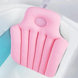 Maxbell Bathtub Pillow Bathing Pad Non Slip Neck Back Support Bath Pillow Pink