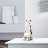 Maxbell Deer Figurine Animal Statue Nordic Sculpture for Home Living Room Tabletop 8cmx14cm