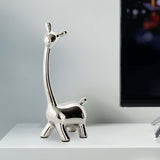Maxbell Deer Figurine Animal Statue Nordic Sculpture for Home Living Room Tabletop 12cmx25cm