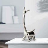 Maxbell Deer Figurine Animal Statue Nordic Sculpture for Home Living Room Tabletop 12cmx25cm