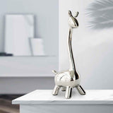 Maxbell Deer Figurine Animal Statue Nordic Sculpture for Home Living Room Tabletop 12cmx27cm