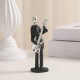 Maxbell 6Pcs Musician Player Statue Crafts Art Sculpture for Office Desktop Decor