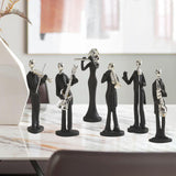 Maxbell 6Pcs Musician Player Statue Crafts Art Sculpture for Office Desktop Decor