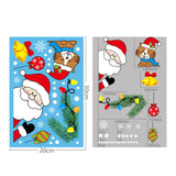 Maxbell 6x Christmas Window Clings Adorable Decals Decoration for Shop Fridge Door