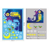 Maxbell 6x Christmas Window Clings Adorable Decals Decoration for Shop Fridge Door