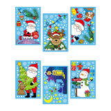 Maxbell 6x Christmas Window Clings Adorable Decals Decoration for Shop Fridge Door