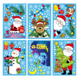 Maxbell 6x Christmas Window Clings Adorable Decals Decoration for Shop Fridge Door