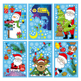 Maxbell 6x Christmas Window Clings Adorable Decals Decoration for Shop Fridge Door