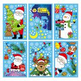 Maxbell 6x Christmas Window Clings Adorable Decals Decoration for Shop Fridge Door