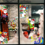 Maxbell 6x Christmas Window Clings Adorable Decals Decoration for Shop Fridge Door