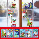 Maxbell 6x Christmas Window Clings Adorable Decals Decoration for Shop Fridge Door