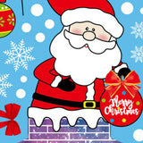 Maxbell 6x Christmas Window Clings Adorable Decals Decoration for Shop Fridge Door