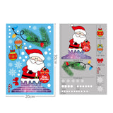 Maxbell 6x Christmas Window Clings Adorable Decals Decoration for Shop Fridge Door