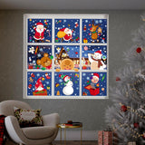 Maxbell Xmas Window Clings Reindeer Christmas Window Stickers for Bar Wall Ornaments