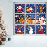 Maxbell Xmas Window Clings Reindeer Christmas Window Stickers for Bar Wall Ornaments