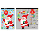 Maxbell 6Pcs Christmas Window Clings Santa Claus Stickers for Home Ornament Style A