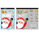 Maxbell 6Pcs Christmas Window Clings Santa Claus Stickers for Home Ornament Style A