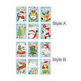 Maxbell 6Pcs Christmas Window Clings Santa Claus Stickers for Home Ornament Style A