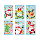 Maxbell 6Pcs Christmas Window Clings Santa Claus Stickers for Home Ornament Style A