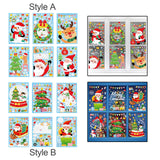 Maxbell 6Pcs Christmas Window Clings Santa Claus Stickers for Home Ornament Style A