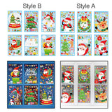 Maxbell 6Pcs Christmas Window Clings Santa Claus Stickers for Home Ornament Style A