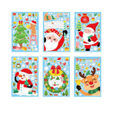 Maxbell 6Pcs Christmas Window Clings Santa Claus Stickers for Home Ornament Style A