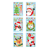 Maxbell 6Pcs Christmas Window Clings Santa Claus Stickers for Home Ornament Style A