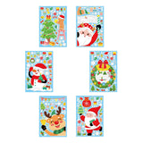 Maxbell 6Pcs Christmas Window Clings Santa Claus Stickers for Home Ornament Style A