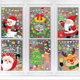 Maxbell 6Pcs Christmas Window Clings Santa Claus Stickers for Home Ornament Style A