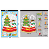 Maxbell 6Pcs Christmas Window Clings Santa Claus Stickers for Home Ornament Style B
