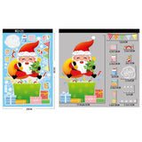Maxbell 6Pcs Christmas Window Clings Santa Claus Stickers for Home Ornament Style B