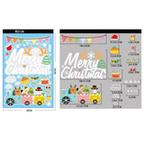 Maxbell 6Pcs Christmas Window Clings Santa Claus Stickers for Home Ornament Style B